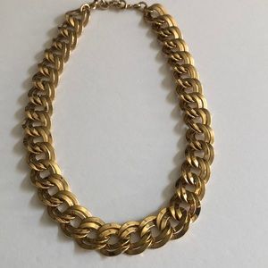 Vintage 80’s Monet thick curb double link necklace